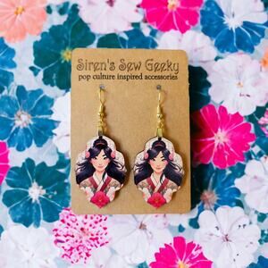 Disney Princess Mulan Floral Earrings